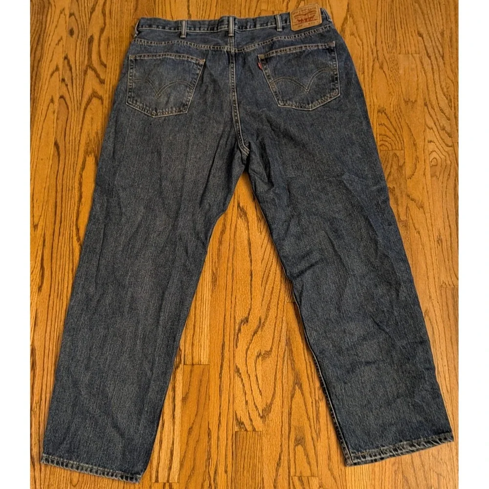 Levi's 550 Relaxed Fit Denim Dark Blue Jeans Pants Men's 42